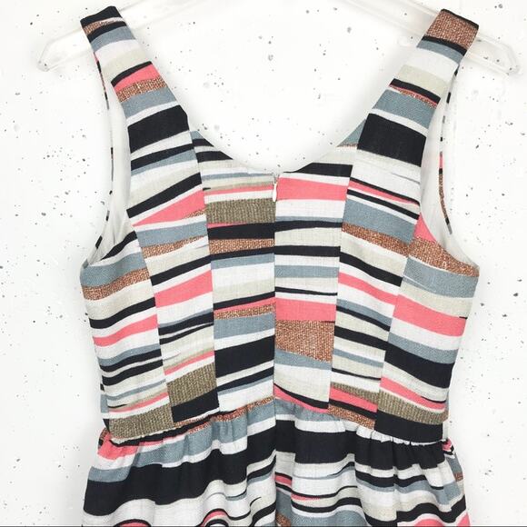 Aqua Sleeveless Striped Tank Dress Size Medium - Picture 8 of 9